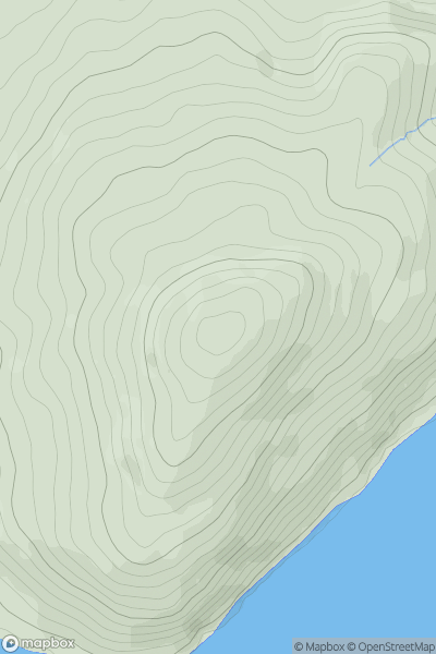 Thumbnail image for Drosgol [Aberystwyth to Welshpool] [SN759878] showing contour plot for surrounding peak